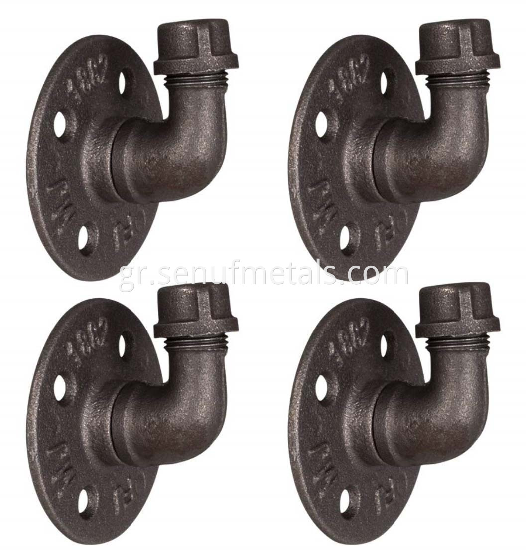 Black Malleable Iron Industrial Wall Hooks Industrial Furniture (2)